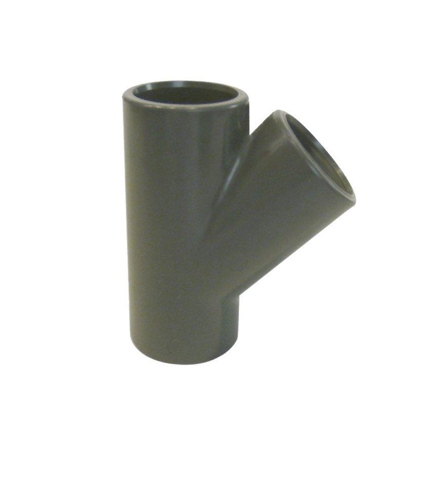 PVC Fitting T Stück 45 DN 63 mm d 75 mm Kleben Kleben