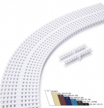 Přelivová mřížka - Roll rošt - oboustranná - šířka 245 mm, výška 35 mm - slonová kost RAL 1050, 1bm = 45 segmentů