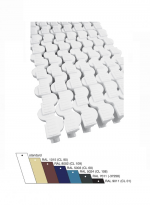 Přelivová mřížka oboustranná 52540, šířka 245 mm, výška 35 mm, barva: slonová kost RAL 1050, 1bm = 48 segmentů