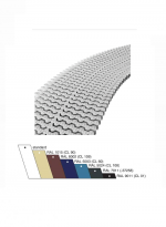 Přelivová mřížka oboustranná 34195, šířka 245 mm, výška 35 mm, barva: slonová kost RAL 1050, 1bm = 53 segmentů